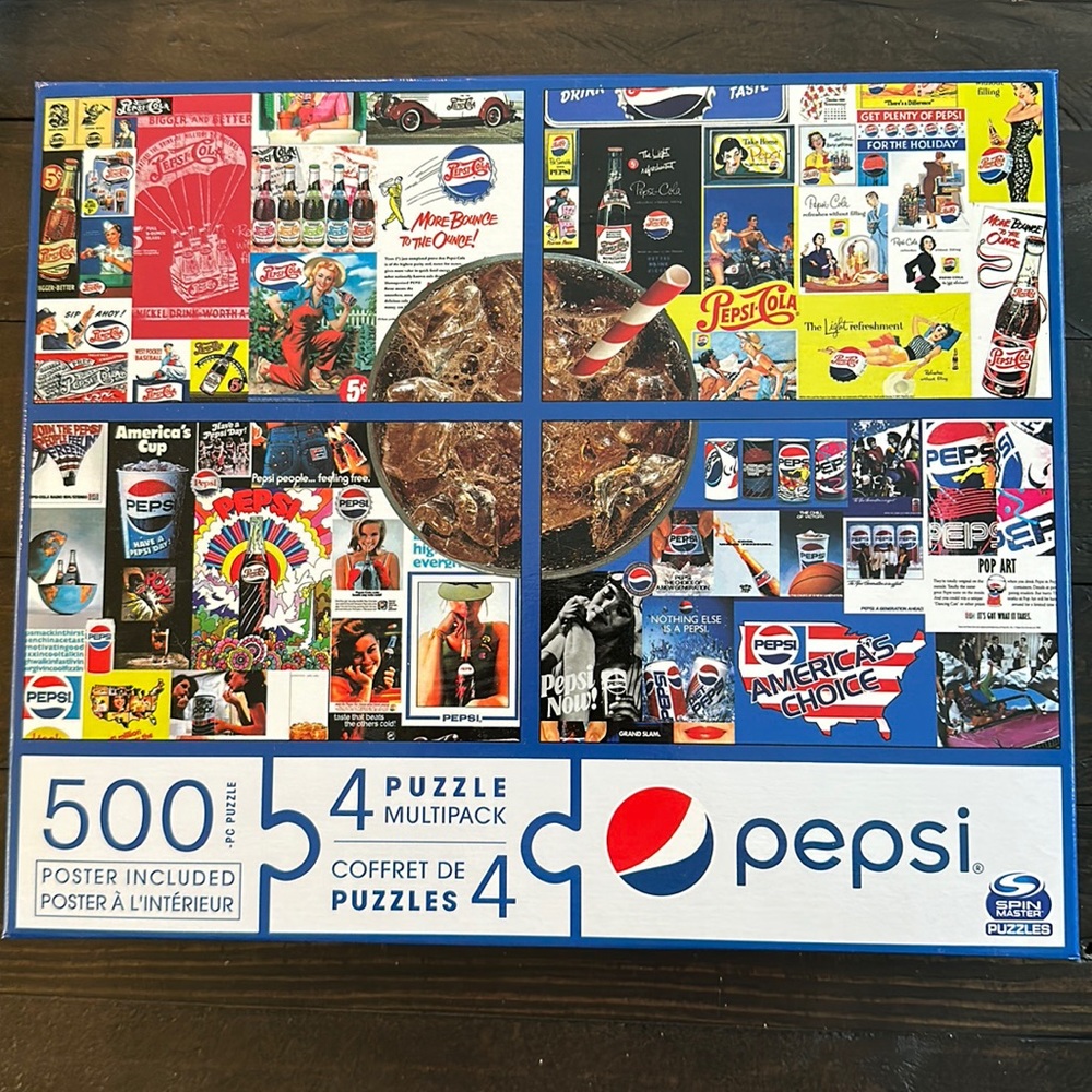 4-Pack 500-Piece Pepsi Jigsaw Puzzles